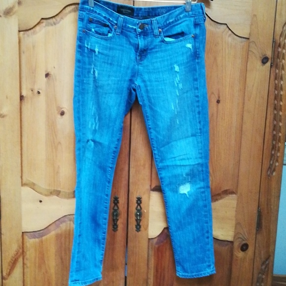 J Crew toothpick jeans.  Mid rise. - Picture 1 of 4